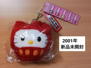 키티 달마 마스코트 빨간색 필승운 럭키 컬러 달마 헤이세이 레트로 레어