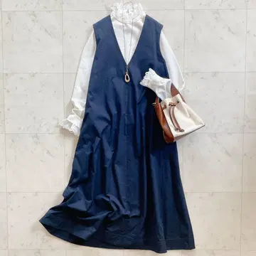 SHIPS any 맥시 텐트 원피스 네이비