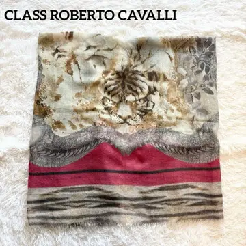 클래스 로베르토 카발리 호랑이 무늬 트라 대형 스톨 애니멀 무릎 담요