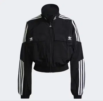 아디다스 트랙탑 자켓 숏 기장 블랙