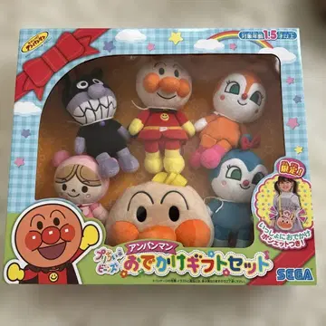 [새상품급 반값] 호빵맨 외출 기프트 세트 + 4체 쁘띠콩 인형