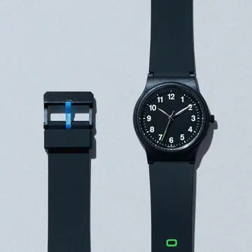 훼미리마트 시티즌 Unisex 블랙 손목시계