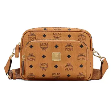 정품 MCM 로고 프린트 숄더백