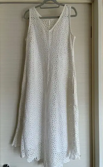 론 헤르만 컷워크 레이스 원피스 화이트