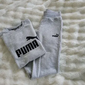 미사용 PUMA 그레이 저지 상하의 세트 상 XL 하 M