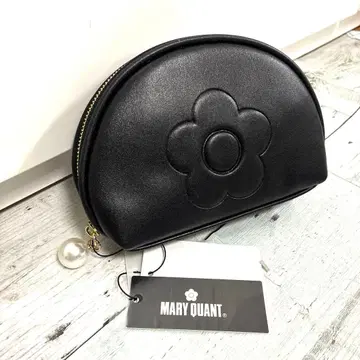 택 포함 새상품 MARY QUANT 블랙 파우치 플라워 모티브
