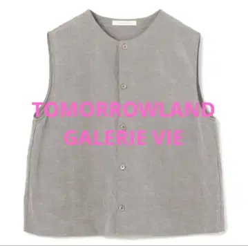 GALERIE VIE 린넨큐프라 컴팩트 크루넥 베스트