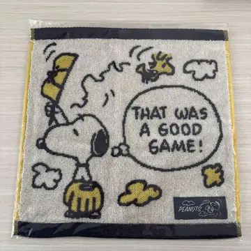 스누피 타월 야구 패턴 산리오 약 25cm