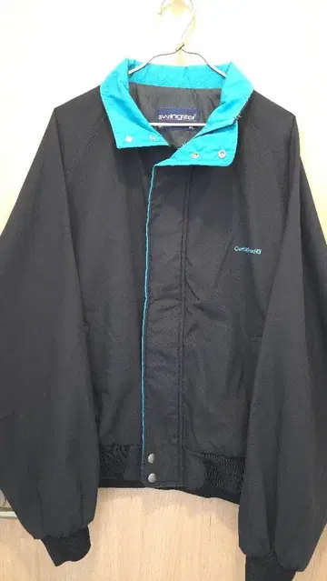 90년대 swingster XL 블랙/터콰이즈 자켓
