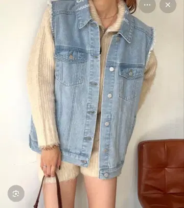 SHAGGIE 데님 베스트 Free 사이즈