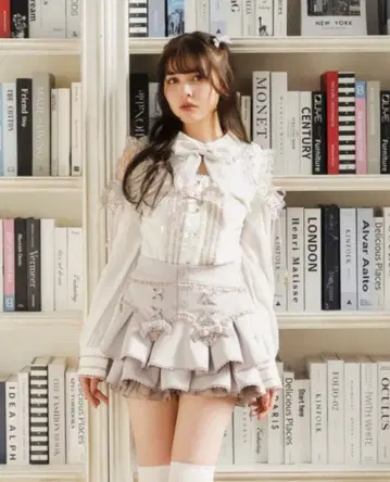 LIZLISA 백리본 박스 플리츠 치마바지