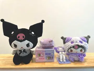 산리오 쿠로미 묶음 판매 봉제 인형 시계 파우치 빨래집게 세트