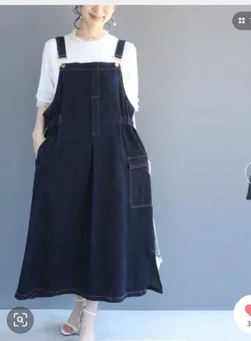 FRENCH PAVE 데님 살로펫 원피스 FREE 사이즈 돌려입기