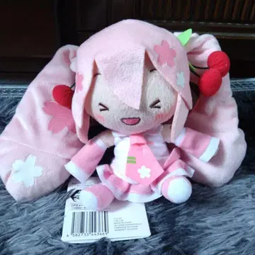 하츠네 미쿠 시리즈 후와푸치 미니 봉제 인형 '벚꽃 미쿠' 택 포함