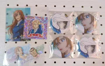 명탐정 코난 하가와라 치하야 캔뱃지 외 굿즈 세트