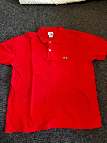 LACOSTE 레드 피케 셔츠 사이즈 6