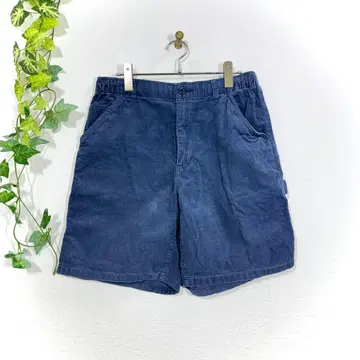 유니클로 코듀로이 하프 숏팬츠 M 코튼 편안함 무지