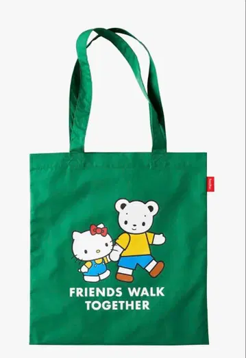 헬로키티 x familiar 토트백 그린 미개봉 새상품