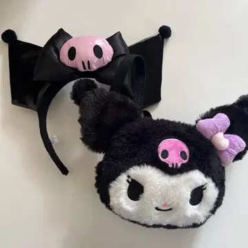 산리오 퓨로랜드 쿠로미 머리띠 미니백