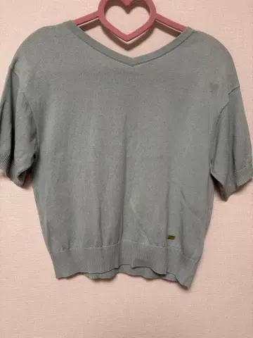 BLUE LABEL CRESTBRIDGE V넥 반팔 니트 민트 그린