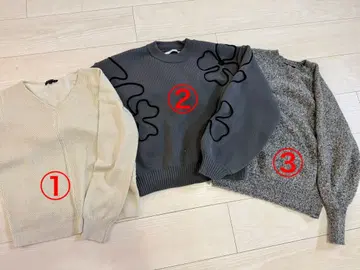 물건 정리 중! 인디비 유니클로 니트 스웨터 3개 묶음 판매