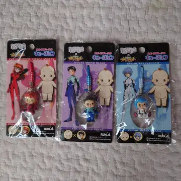 큐전 에반게리온 스트랩 3개 세트