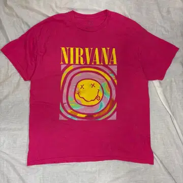 00s Nirvana 닐바나 티셔츠 밴드티셔츠 밴드티 핑크