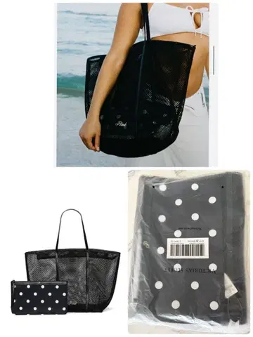 빅토리아 시크릿 메쉬 토트백