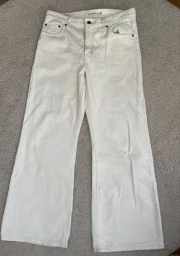 LEVI'S PREMIUM 화이트 와이드 데님