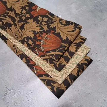 반폭 오비 장척 윌리엄 모리스 아네모네 적갈색 x 윌로우 보우 리버서블