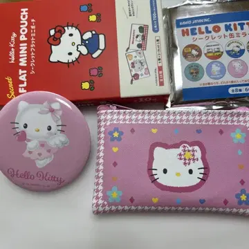 Hello Kitty 플랫 미니 파우치와 거울
