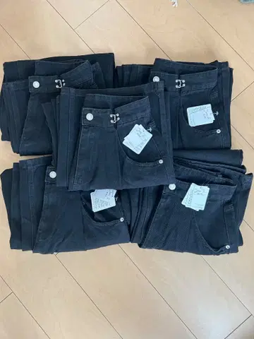 미사용 새상품! 블랙 와이드 팬츠 5종 세트 [ 알뜰 묶음 판매 ]