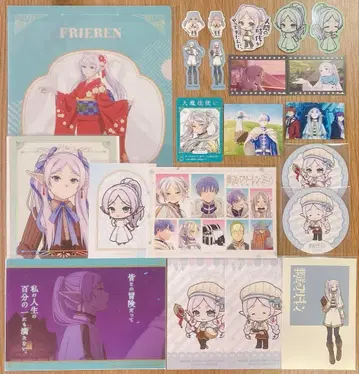 장송의 프리렌 스티커 엽서 코스터 클리어 파일