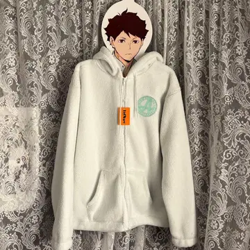 하이큐 보아 지퍼 후드티 오이카와 토오루 아오바죠사이 행거 포함 아베일