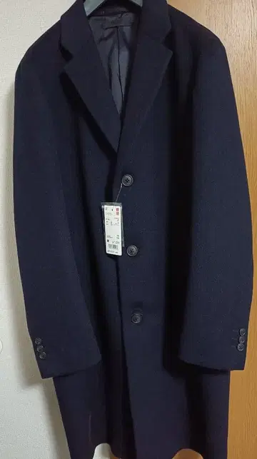 [미사용 택 포함] 유니클로 울 캐시미어 체스터 코트 사이즈 M