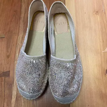 Pitti 골드 스팽글 에스파드리유 23cm 미사용 새상품