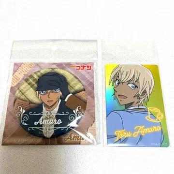 명탐정 코난 플라자 아무로 토오루 홈즈 메탈릭 캔뱃지 컬렉션 카드 새상품