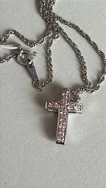 실버 925 크로스 목걸이 리버서블