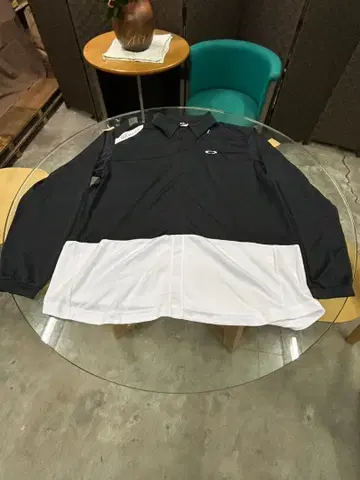 OAKLEY 오클리 골프 긴팔 피케 셔츠 XL 블랙/화이트