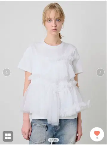 SORIN 튤 도킹 T셔츠 튤 도킹 티셔츠