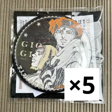 죠죠 홀로그램 캔뱃지 스쿠알로 티차노 5점 세트 5부