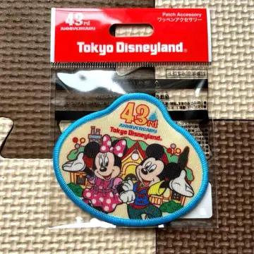 디즈니랜드 43주년 미키 미니 와펜 액세서리