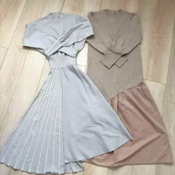 봄 니트 원피스 2벌 세트