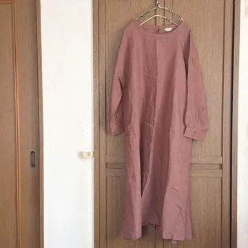 사만사 모스모스 허리 드로스트 린넨 원피스