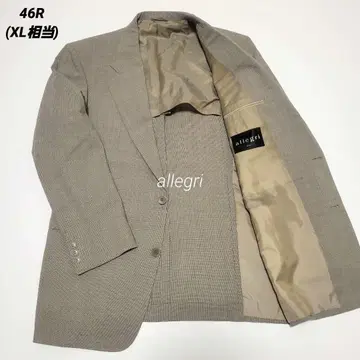 [ 빅 사이즈 ] allegri 테일러드 자켓 베이지 체크 이탈리아