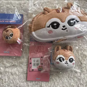 IVE 가을 minive school 키링 파우치