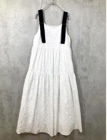 LIMSE 귀여운 멜빵바지 스타일 롱 원피스/F