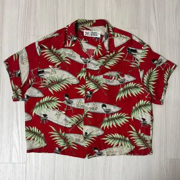 powell peralta 알로하 셔츠 오픈 카라 RED XL