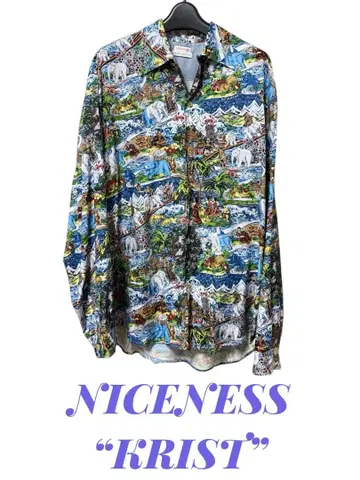 [새상품급] NICENESS / KRIST 부디 하와이안 프린트 셔츠 L