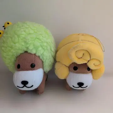 [ 2체 세트 ] 아프로견 봉제 인형